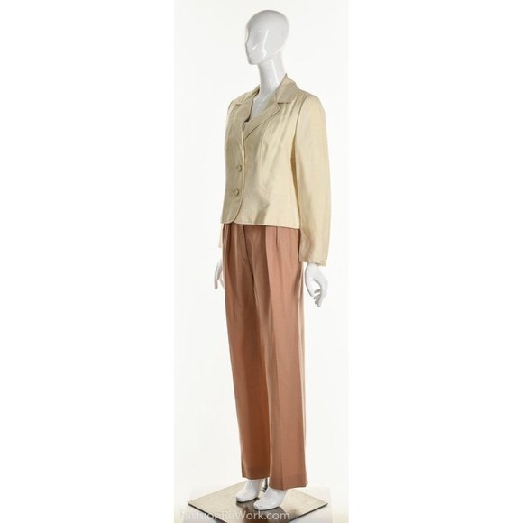 ORIGINALA Silk Jacket, intage Originala Blazer,Silk White Coat,Mod Jacket,Design - Picture 5 of 9